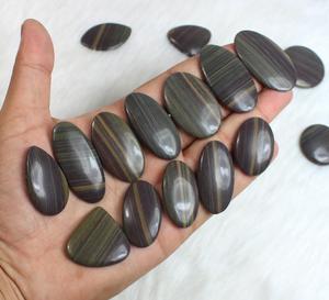 หินออบซิเดียนธรรมชาติอัญมณีหลวมขัดเงาสูงสำหรับทำจี้เงินทำมือ - Product Image 5