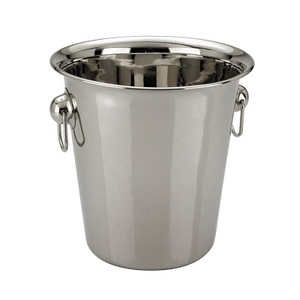 Cubo de hielo aislado de acero inoxidable de doble pared plateado con cubierta de tapa ideal para fiestas y pícnic - Product Image 3