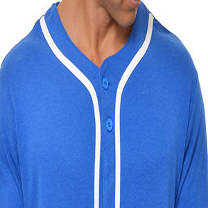 Design personnalisé OEM Sportswear Baseball Softball Jersey Chemises à boutons 100% Polyester Respirant Anti-Rides Séchage rapide - Product Image 5