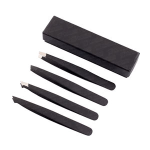 Recortador de cejas Premium, juego de pinzas para cejas de 4 piezas, pinzas Rojas, maquillaje, depilación de cejas, belleza y cuidado Personal - Product Image 4