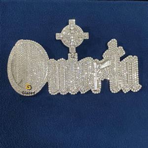 จี้ฮิปฮอปทรงกลมประดับเพชรและ925สีเงินสเตอร์ลิงประดับห้องแล็บสวยงามแบบสั่งทำใหม่ - Product Image 1