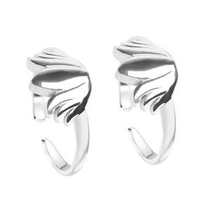 NOVAMART Fine 925 Sterling Silver Lotus Engagement/Wedding Diamond/Zircon <b>Toe</b> <b>Ring</b> Pair Wholesale Export - Product Image 1