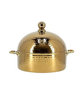 Pots chauds avec support d'anneau doré Casserole de casseroles de table de haute qualité dans une finition de qualité supérieure Vente chaude - Product Image 4