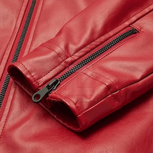 Durable Men's <b>Winter</b> <b>Leather</b> <b>Jacket</b> with Stand Collar and Front Logo Wholesale Price 2025 Waterproof & Eco-Friendly - Product Image 5