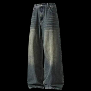 Jeans baggy en denim de haute qualité pour hommes, coupe large, style vintage, streetwear, fabrication sur mesure en usine - Product Image 2