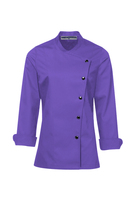 Uniforme de Chef de Manga Larga para Restaurante, Unisex, Color Personalizado, Logotipo Impreso Digitalmente, Chaqueta de Trabajo de Polialgodón para Uso en Cocina y Alimentos