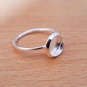 ใหม่ล่าสุด925เงินสเตอร์ลิงหนาวงรอบ5มิลลิเมตรขอบถ้วยเปล่าเรียบการตั้งค่าแหวนสำหรับเครื่องประดับ DIY ขายส่งฐานการทำเครื่องประดับ - Product Image 3