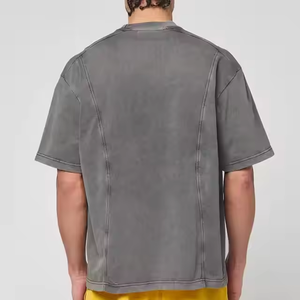 Camiseta de Algodón 100% Antiencogimiento, Personalizada, Tejida, con Bordado, Estilo Holgado, con Logotipo OEM, para Mujer de Talla Grande - Product Image 3