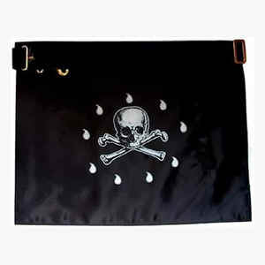 Delantal bordado a mano personalizado de bajo precio Delantal de Regalia masónico de cuero de piel de cordero de la mejor calidad a la venta - Product Image 2