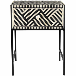 โต๊ะข้างเตียงแบบฝังลูกแพร์สำหรับบ้านโรงแรมร้านอาหารเฟอร์นิเจอร์ทำมือสำหรับห้องนอนดีไซน์ทันสมัยตามสั่ง - Product Image 3