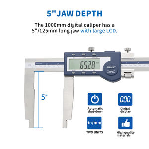 Shahe 40 ''1000Mm Elektronische Digitale Remklauw Liniaal Zware Lange Kaak Digitale Remklauw Roestvrij Staal Remklauw 1000Mm - Product Image 6