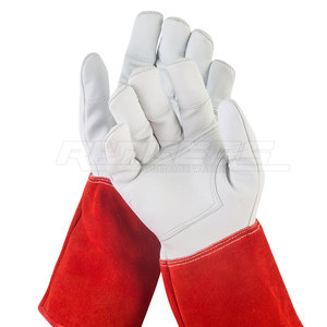 ถุงมือเชื่อมยาว16นิ้วถุงมือหนังวัวแยกยาว16นิ้วถุงมือนิรภัยป้องกันการบาดใช้งานหนัก - Product Image 5