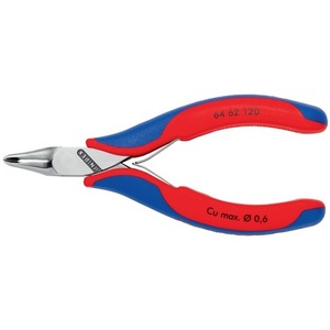 KNIPEX <b>Small</b> <b>Mirror</b>-Polished 6 Beveled Front Cutter 120mm Length Electronics Knife with Multi-Component Handles - Product Image 3