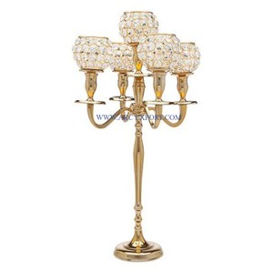 Candelabro hecho a mano de mesa de Color negro clásico, candelabro de Metal grande de 3 brazos de calidad Superior para suministro al por mayor - Product Image 2