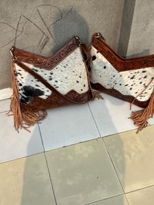 Sac à franges en cuir métallisé fait main tendance personnalisé, sac à main unique de haute qualité pour femmes, sacs à pierres dissimulés à la mode, revente - Product Image 6