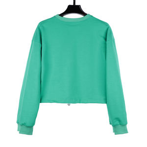 Tops cortos de invierno para mujer 2025, Conjunto de sudadera con capucha y jersey de lana, cremallera cómoda, transpirable, estampado personalizado con logotipo frontal - Product Image 4