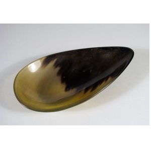 Attractive Polished Carved Buffalo Horn <b>Serving</b> Bowl with Waterproof <b>Spoon</b> for Kitchen Use for Christmas New Year From India - Product Image 1