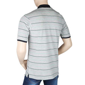 T-shirt à manches courtes Chase Value pour homme - Taille L - 50 % polyester 50 % fil teint gris - Product Image 2