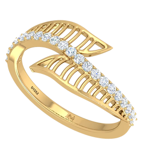 แหวนทอง14K และเพชรธรรมชาติหรูหราของผู้หญิง0.30Ctw ออกแบบอย่างมีสไตล์ - Product Image 1