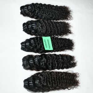 Extensions de cheveux humains vierges indiens Remy 100 % naturels bruts, double trame machine, cuticules alignées, à clipser, vente en gros - Product Image 4