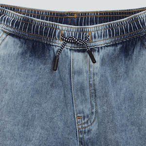 Shorts en polyester bleu glace à fleurs, coupe slim, taille haute, pour garçons, enfants, décontractés, style sweatpants - Product Image 3