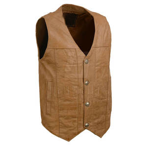 Chaleco de Cuero Personalizado con Diseño a Medida para Hombre, Chaleco de Cuero de Moda Hecho en Pakistán - Product Image 1