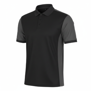 Camiseta de Polo de Golf Personalizada para Hombre, 100% Poliéster, Manga Corta, Transpirable, Informal, Tejida, OEM, Venta al por Mayor - Product Image 1