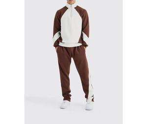 Survêtement d'hiver personnalisé OEM pour homme, en molleton de polyester et coton, respirant, séchage rapide, à capuche, style streetwear, grandes tailles, deux pièces - Product Image 4