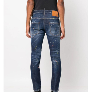 Jeans de Mezclilla Ajustados de Estilo Urbano para Hombre, Lavados a la Piedra, 100% Algodón, Ecológicos y Transpirables - Product Image 2