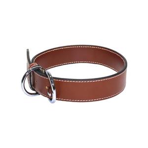 OEM ปลอกคอสัตว์เลี้ยงหนังพรีเมี่ยมหรูหรากว้างปรับได้ทนทานหนังวัวแท้นุ่มสบายสำหรับสุนัขขนาดใหญ่แบบมาเลเซียสูง - Product Image 3