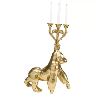 Porte-bougie métallique à col effilé pour la décoration du salon et à vendre, porte-bougie décoratif rustique pour la décoration de style ferme - Product Image 1