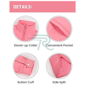 เสื้อแจ็คเก็ตพัฟเฟอร์หนาสำหรับผู้หญิงและผู้ชาย ผ้าโพลีเอสเตอร์ 100% ระบายอากาศได้ดี ปิดด้วยซิป มีกระเป๋าแบบจิงโจ้ คอเสื้อแบบคอกลม คุณภาพสูงสำหรับฤดูใบไม้ร่วง - Product Image 6