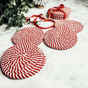 Sous-verres perlés faits à la main de haute qualité - Design classique d'art moderne, logo personnalisé, impression sérigraphique, support en polyester écologique - Product Image 3