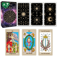 Cartes de tarot ROYAL personnalisées de taille moyenne, violet noir, 310 g/m², vernis à base d'eau, finition lisse, recto-verso, 78 cartes par jeu