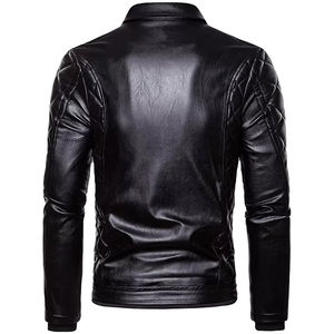 Veste en cuir synthétique sur mesure de style 2024 pour hommes, coupe ajustée, confortable, veste en cuir surdimensionnée, veste respirante pour hommes - Product Image 4
