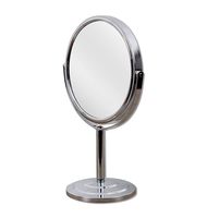 Miroirs en métal anciens d'origine avec ensemble de table de courtoisie de maquillage de type vertical avec miroir et étagères