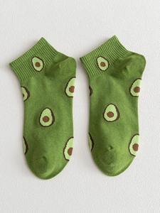 Calcetines cortos informales de algodón con diseño de barco para mujer, calcetines tobilleros bonitos transpirables con bordado de frutas coreanas para uso diario, logotipo corporal - Product Image 4
