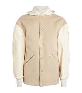 Chaqueta de Invierno de Alta Calidad, 100% Lana, Personalizada, Estilo Universitario, Bordada, Tipo Bomber, para Exteriores, Venta al Por Mayor - Product Image 1