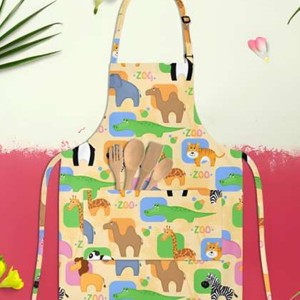 Mode personnalisé coton lin cuisine serveur tablier bavoir cuisine imprimé personnalisé broderie tablier - Product Image 1