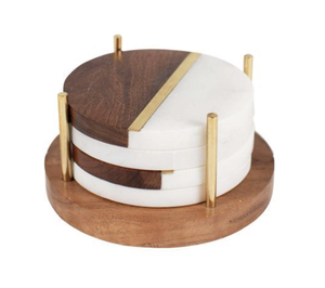 Posavasos de Madera de Nogal de Lujo, Ecológicos, Reutilizables y Resistentes al Calor para Uso en el Hogar, Restaurantes y Hoteles - Product Image 6