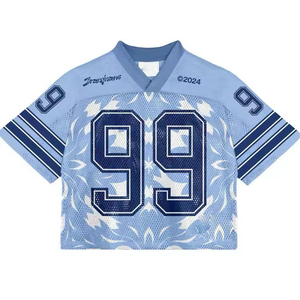 2025 New Streetwear V-neck <b>Mens</b> Sports Mesh <b>Crop</b> Jersey Football Sublimation American Football Jerseys Polyester Mesh Jersey - Product Image 6