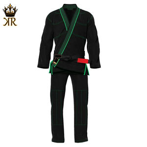 100% algodón JIU JITSU GI doble tejido negro artes marciales ropa BJJ GI JIU JITSU uniformes con logotipo personalizado - Product Image 1