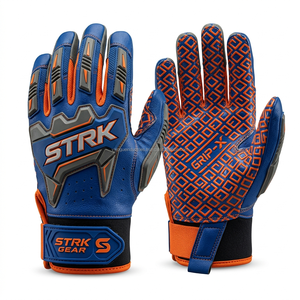 Gants de baseball de qualité supérieure, super adhérents, avec logo personnalisé, antidérapants, en nylon, à doigts complets, respirants, en gros - Product Image 5