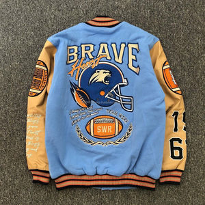 Veste universitaire de haute qualité pour l'hiver, veste de baseball universitaire avec logo personnalisé et broderie, veste de bombardier OEM pour hommes - Product Image 4