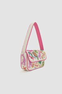 Sac fourre-tout personnalisé en verre perlé pour cadeau de demoiselle d'honneur de mariage, motif floral bleu, certifié autre artisanat MS - Product Image 2