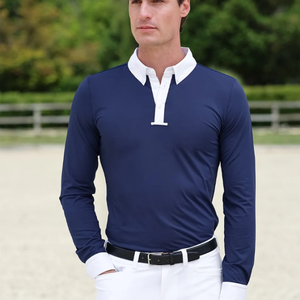 Haut de base équestre pour homme à manches longues 2026 de haute qualité, en tissu léger et respirant, pour l'équitation, vente en gros - Product Image 5