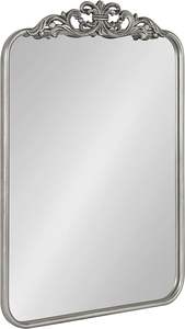 Elegant Vintage <b>Silver</b> Arch <b>Mirror</b> With <b>Ornate</b> Carved Frame For Luxurious Home Decor Styling - Product Image 4