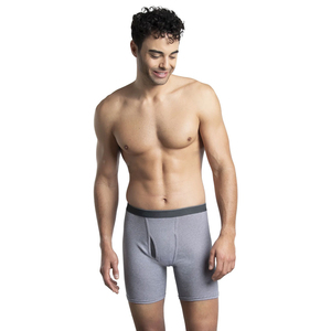 <b>Men's</b> Trendy 2025 Mid-Rise Cotton Boxer Shorts Breathable Knitted <b>Underwear</b> with Contrast Design Comfortable with Logo Waist - Product Image 3