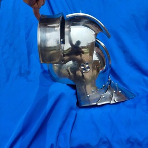 Casque de Sallet allemand personnalisé fait à la main meilleur cadeau en acier doux solide meilleur en utilisation OEM support bricolage qualité - Product Image 5