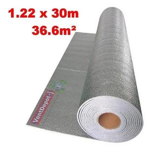 ม้วนฉนวนกันความร้อน, MXCRA-006, 1.22 ม. x 30 ม., หนา 3 มม., -51 ถึง 82 องศาเซลเซียส, 0.1 มม. เมทัลไลซ์, 3 มม. ไมโครเซลล์, เมทัลไลซ์ - Product Image 1